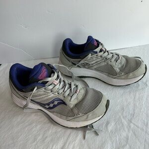 Saucony Cohesion 14 Women’s Running Shoes Gray Blue Size 7.5